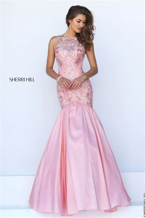 Rochie Sherri Hill 50111 Pink Gorgeous Prom Dresses Pink Formal