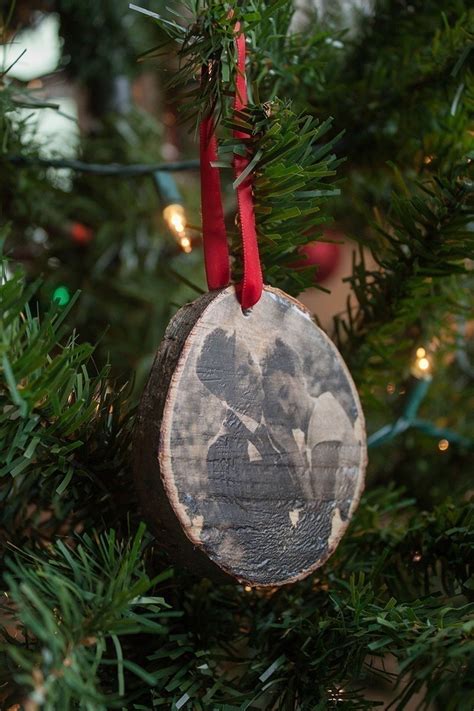 wood photo transfer ornaments     christmas tree ornament art  cut