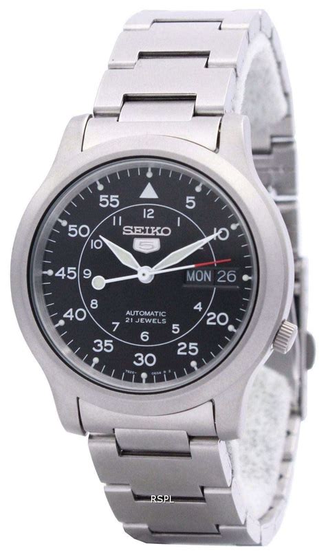 Women's symc27 seiko 5 automatic black dial stainless steel watch. Seiko 5 Automatic 21 Jewel SNK809K1 SNK809K Mens Watch ...