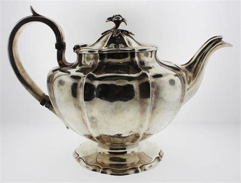 Lot William Iv Teapot In Sterling Silver 0925 With Hallmarks Of