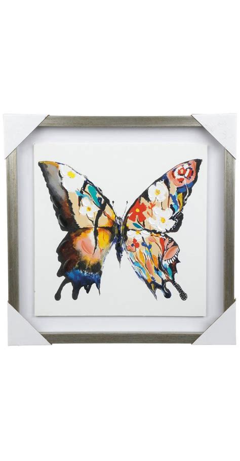 17 Floral Butterfly Framed Wall Art Multi Burkes Outlet
