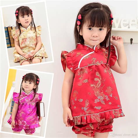 2017 Floral Childrens Sets Baby Girls Clothes Outfits Suits New Year