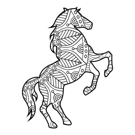 Mandala Horse Coloring Page Sheet 2 Download Print Now