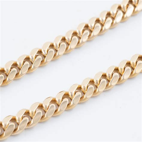 Mens Gold 14kt Solid Cuban Link Chain William S Rich And Son