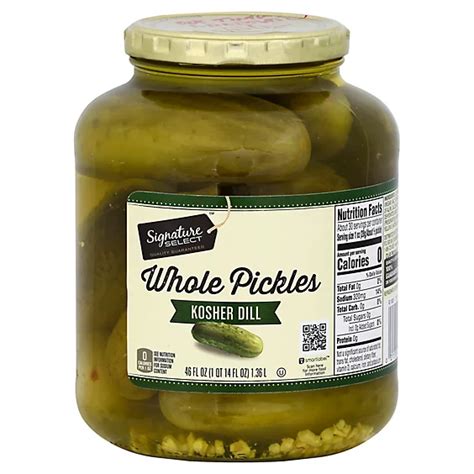 Signature Select Pickles Whole Genuine Dill Jar 46 Fl Oz Randalls