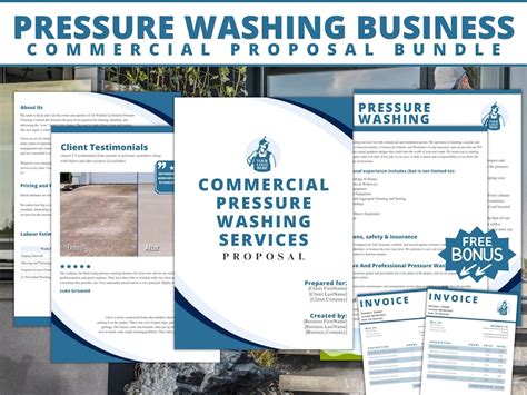 Pressure Washing Proposal Template Proposal Template Etsy
