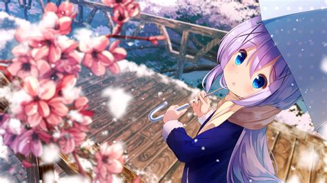 1236 anime wallpapers (4k) 3840x2160 resolution. Chino Kafuu 4K Wallpaper, Anime girl, Cute, Spring ...