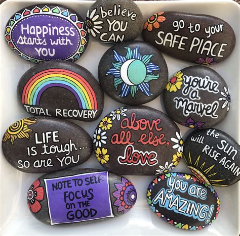 Diy Ideas Of Painted Rocks With Inspirational Picture And Words 20 9f0