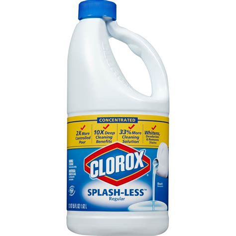 Clorox Concentrated Splash Less Liquid Bleach Regular All Purpose Cleaners Household Shop