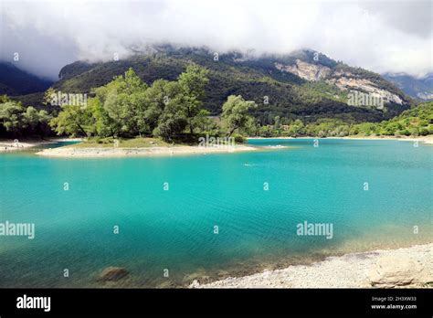 The Beautiful Lake Tenno In Trentino Northern Italy Europe Stock