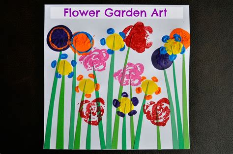 Flower Garden Art Art Activities For Kids Garden Art Kids Art Projects