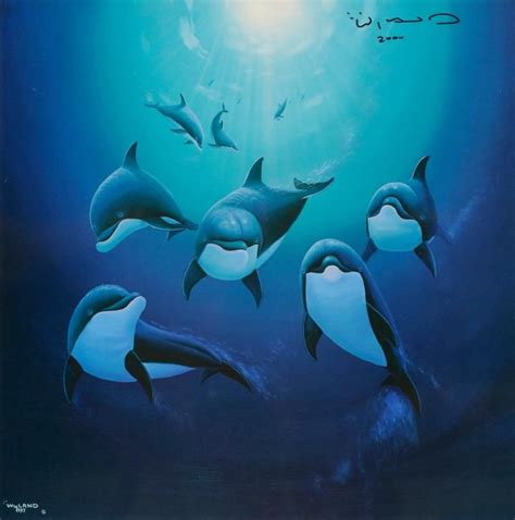Framed And Matted Print Dolphin World By Noted Marine Life Artist