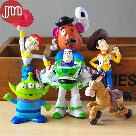 New 6pcs Toy Story 3 Pixar Buzz Lightyear Woody Aliens Jessie Pvc