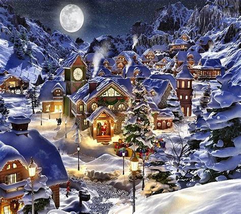 Christmas Town Wallpapers Wallpaper Cave