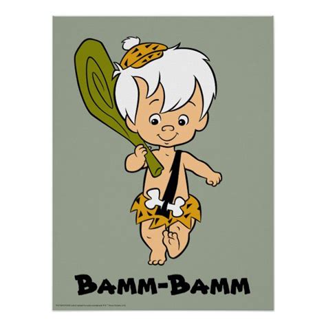 The Flintstones Bamm Bamm Rubble Poster Zazzle Bamm Bamm Bamm Bamm Rubble Flintstones