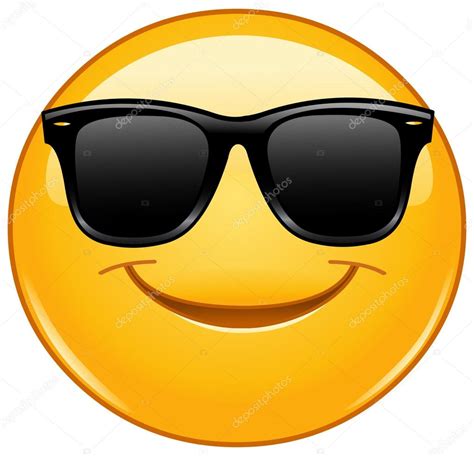 Smiling Emoticon With Sunglasses — Stock Vector © Yayayoyo 102684970