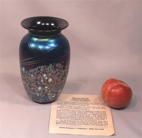 Hand Blown Unique Signed Hyde 91 Art Glass Vase 6 1 8 Inches From Beverlyhillsantiques On Ruby Lane