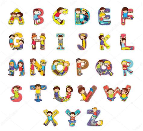 Vector Set Of Cartoon Letters English Alphabet For Kids Stock Vector Images