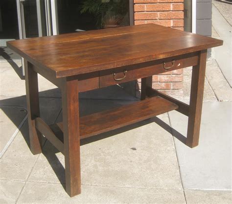 Uhuru Furniture And Collectibles Sold Mission Oak Library Table