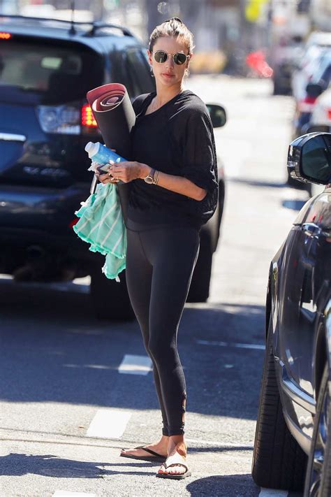 Alessandra Ambrosio Leaves Her Morning Yoga Session At Yogaworks In