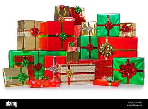 A Large Group Of T Wrapped Christmas Presents In A Colourful Variety