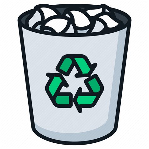 Bin Can Delete Full Recycle Trash Icon Download On Iconfinder