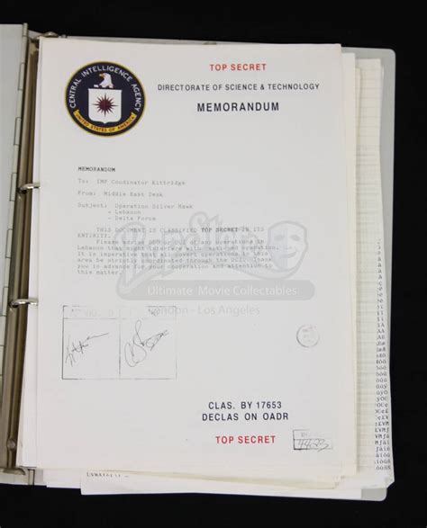 Cia Imf Agent Folder Prop Store Ultimate Movie Collectables