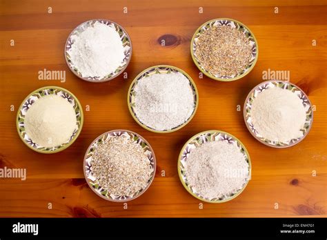 Various Kinds Of Flour And Grains Including Bread Flour Ten Grain