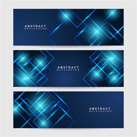 Premium Vector Modern Blue Banner Background With Abstract Meteor Dot