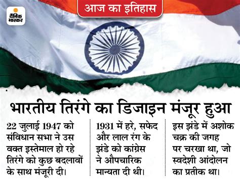 Today History Aaj Ka Itihas 22 July Indian Flag Design By Pingali Or Pinglay Venkayya आज