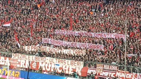 Bayern Striscione ‘speziale Libero In Curva Sud Ita Sport Press