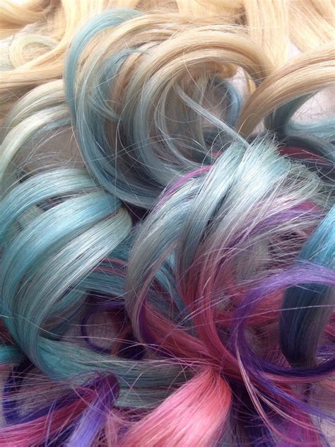 Trust in the best russian hair and swiss service quality. Pastel Tie Dye Hair Extensions Blonde hair dipped in Blue ...