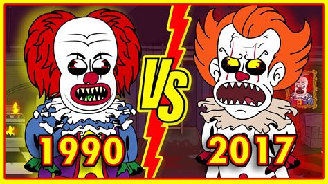 Old Pennywise 1990 Vs New Pennywise 2017 Parody Animation Youtube