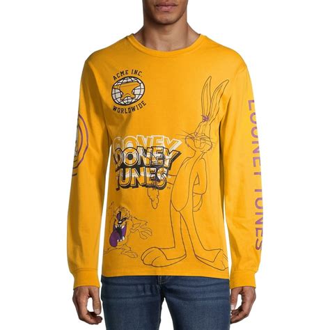 Looney Tunes Looney Tunes Cast Mens And Big Mens Graphic Long