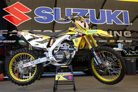 James stewart suzuki rmz450 supercross race bike giant poster folded motocross. Racing Cafè: Supercross Racing Motorcycles 450 Class 2013