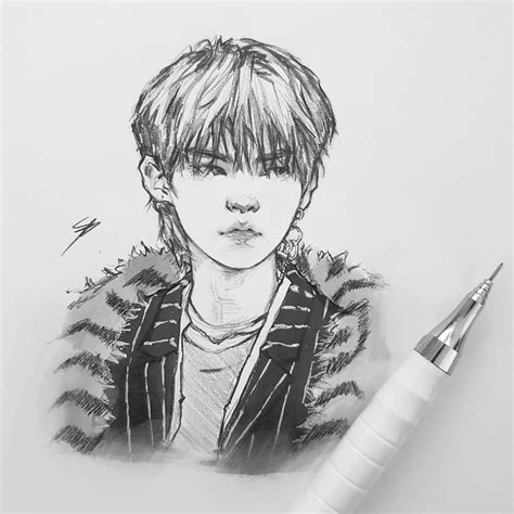 for the nctzens out there i hope you like it 😌 sketching his hair was way too fun nct nctu