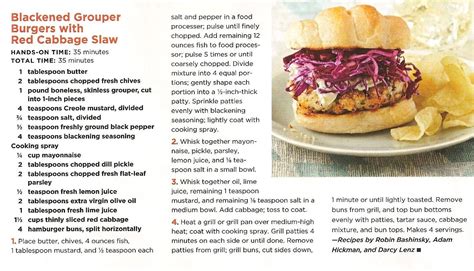 Blackened Grouper Burger Seafood Recipes Food Red Cabbage Slaw