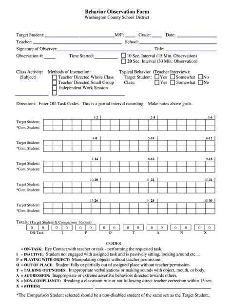 Student Behavior Observation Form Pdf Complete With Ease Airslate