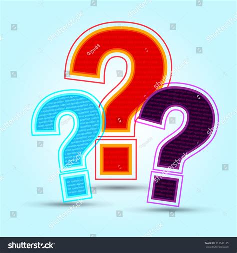 Abstract Colorful Question Mark Stock Vector Illustration 113546125