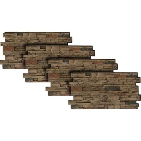Urestone Sandstone 46 38 In X 24 In Faux Used Brick Panel 4 Pack