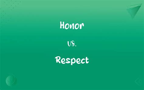Honor Vs Respect Whats The Difference