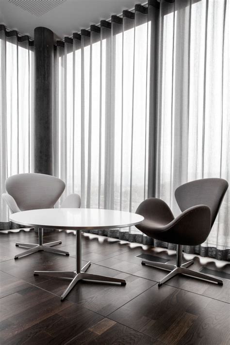 In modern home design, they highlight choosing curtains that are a simple color, but with a small pattern near the top. Modern office interior with our 6010: Hand Operated ...