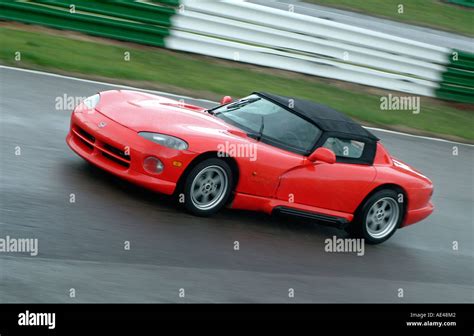 Dodge Viper Rt10 Sports Car On A Wet Track Day Stock Photo Alamy