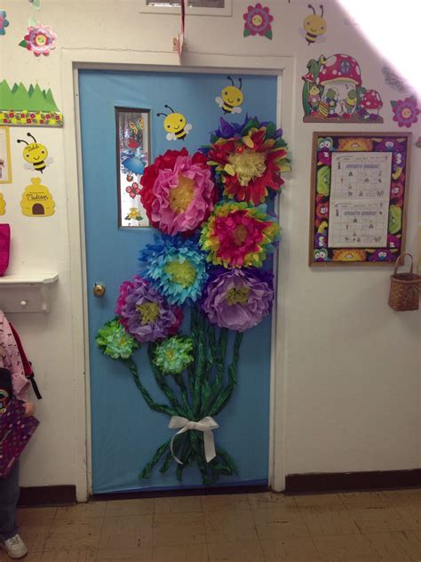 These are our favorite spring ideas for classroom doors — no fancy materials needed! Spring classroom door. | Classroom Doors | Pinterest