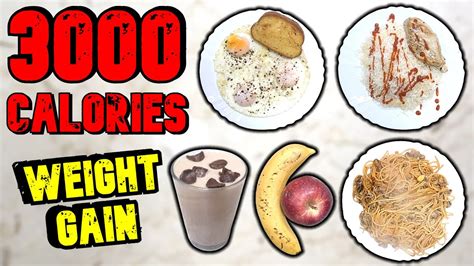 Easy 3000 Calorie Meal Plan For Skinny Guys Youtube