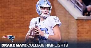 Drake Maye College Highlights, UNC, QB | New England Patriots 2024 NFL Draft Pick