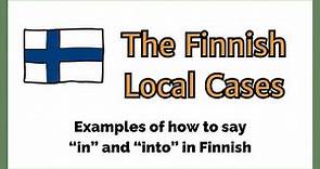 Finnish grammar | The Finnish local cases in simple examples