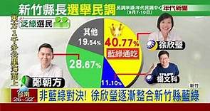 新竹縣長最新民調 徐欣瑩支持度32.5%勝對手