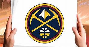 🆕How To Draw Denver Nuggets Logo | NBA team logo drawing
