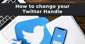 How to change your Twitter Handle